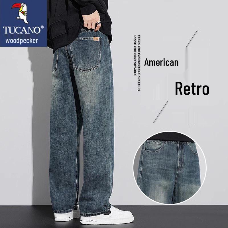 

TUCANO Men s American Retro Loose Straight-Leg Jeans 33