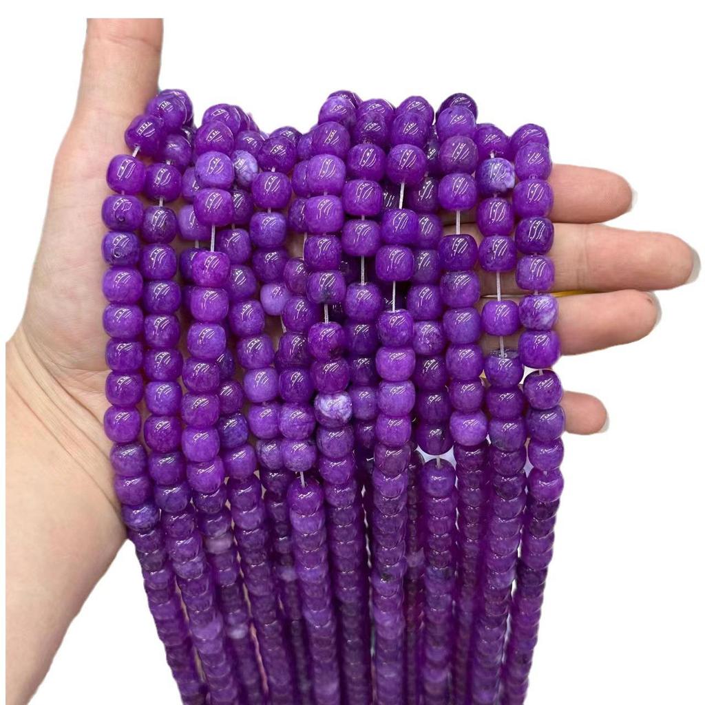 9x10 Natural Chalcedony Beads: Multicolor Morganite, Tourmaline, Amazonite Barrel Beads for DIY Jewelry