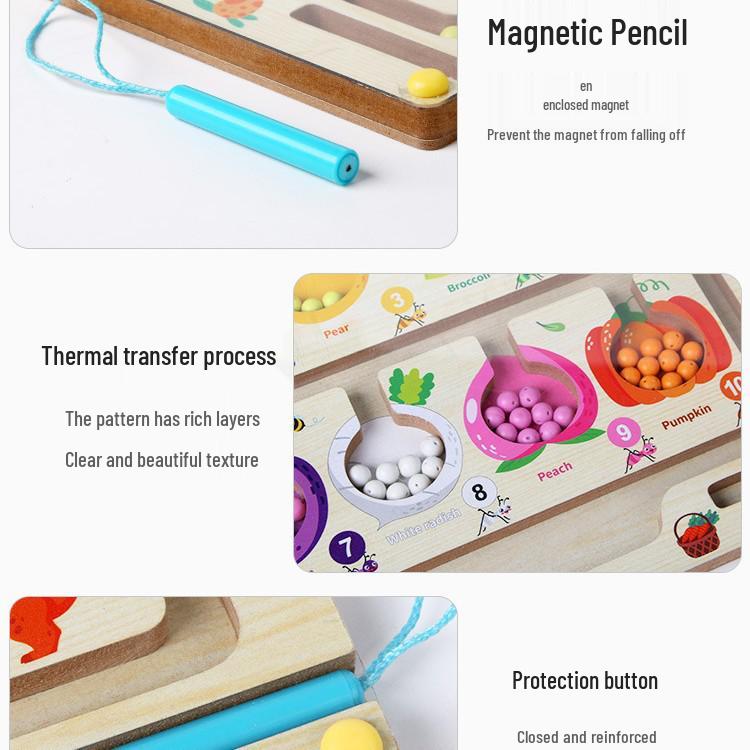 Magnetisches Lernspielbrett für Kinder zur Farbsortierung