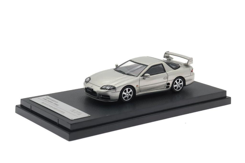 Hiko Seven GACHI MODELS 1/64 Mitsubishi GTO (1998) Hamilton Silver Finished Product GM64001SL
