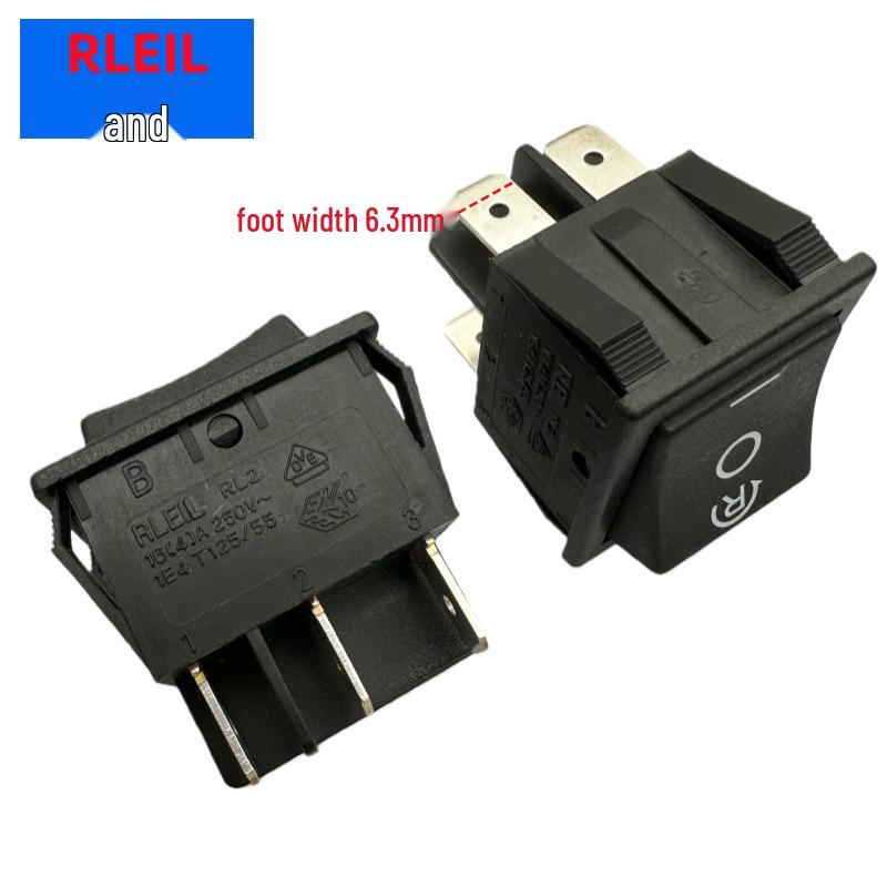 Boat-Shaped 6-Pin Rocker Switch, 3 Positions, 16A High Current Power Reset Button RL2