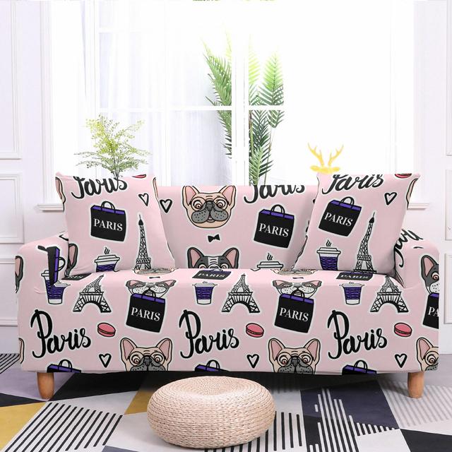 

Чехол для дивана с мультяшным животным принтом, пыленепроницаемый, «все включено», антигрязное полотенце для дивана, эластичный защитный чехол для гостиной, домашний декор 1 seater 90-140cm