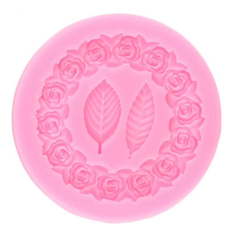 Rosenkranz Silikonform Hochzeit DIY Cupcake Topper Fondant Formen Kuchen Dekorieren Werkzeuge Polymer Clay Süßigkeiten Schokoladenformen