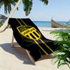 Al-Ittihad Club Logo Print Beach Towel, Large Soft Quick Dry Towel for Beach Camping Swimming