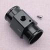 34mm Black Car Water Temp Temperature Joint Pipe Sensor Gauge Radiator Hose Adapter With Clamps