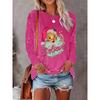 Women's Fashion Casual 3D Print Crew Neck Long Sleeve T-Shirt