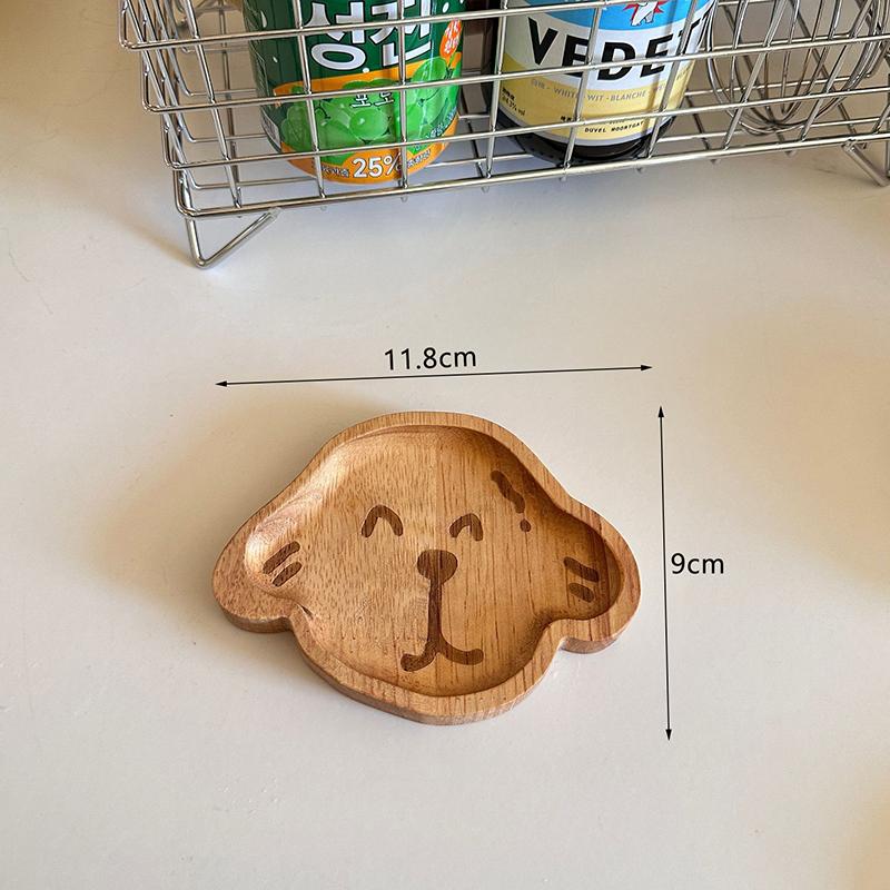 

Деревянная тарелка Милая мультяшная фруктовая тарелка из цельного дерева Блюдце Чайная тарелка Десертная тарелка Посуда для дома и детей