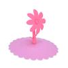 Silicone Lid Dustproof Hot and Cold Beverage Cup Cover with Flower Shape Handle for Kitchen Home