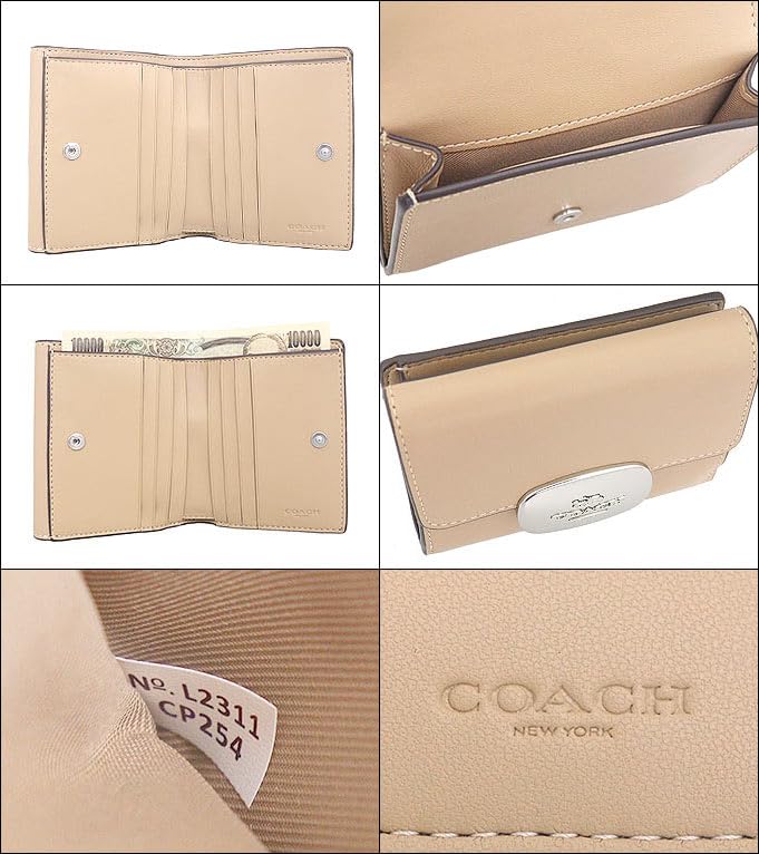 Wallet FCP254 CP254 Taupe Eliza Refined Calf Leather Small Wallet [Coach] (bi-fold wallet) Women's [Outlet Product] [Brand] [Item]