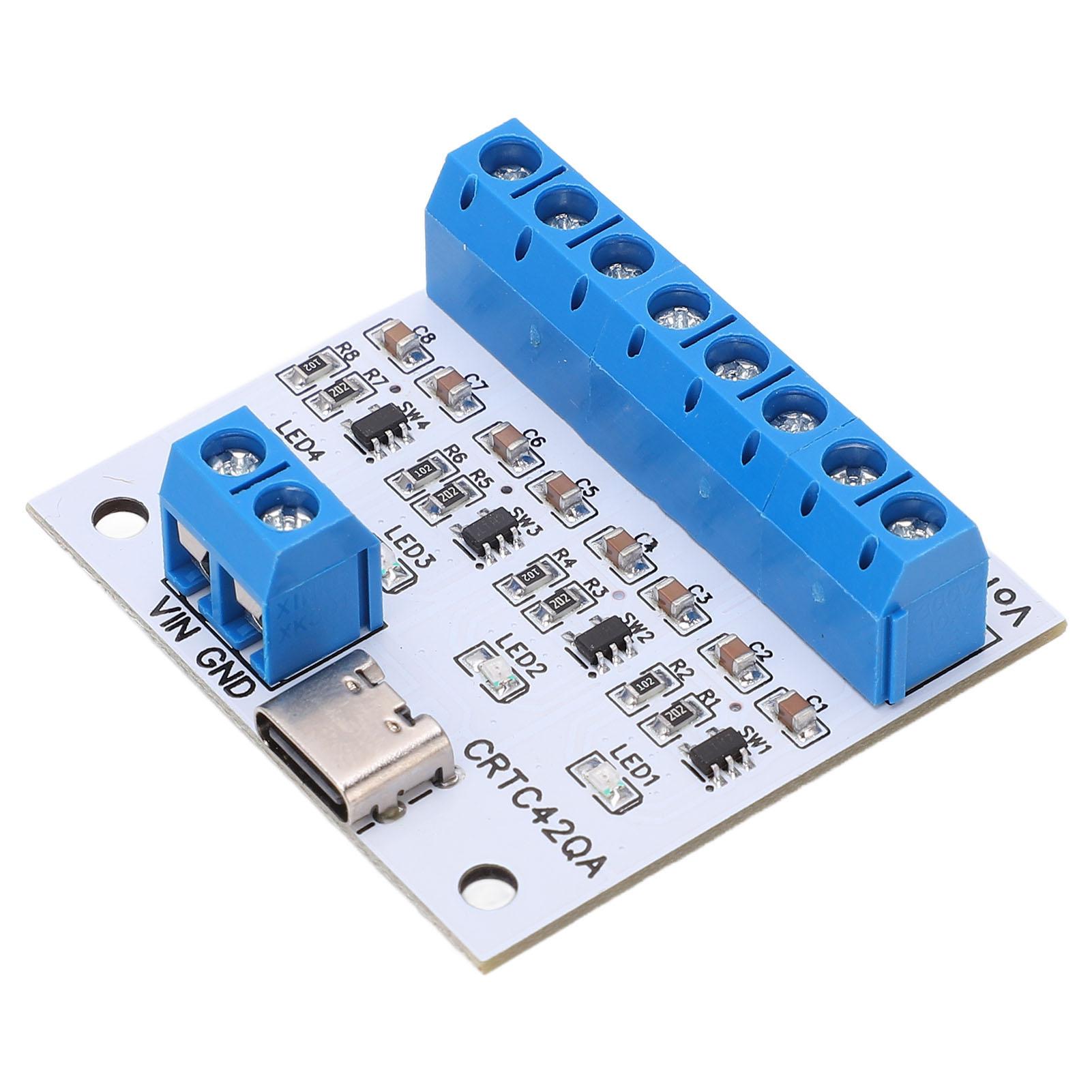 

Lithium Battery Charger Module 4 Channel Type C Battery Charger Board for 3.7V 18650 503035 603443