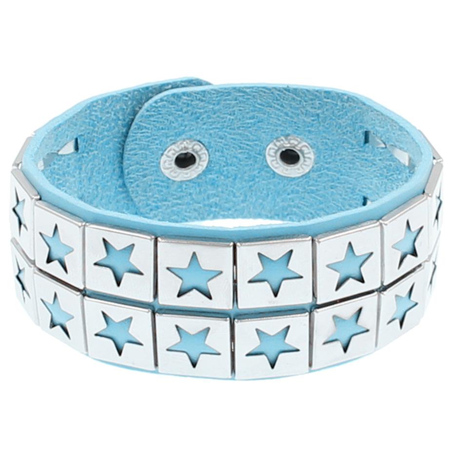 DIEZI Punk Vintage Gothic Goth Men Two Layer Wrap Bracelet Women Harajuku Black PU Leather Star Charm Bracelet Bangles Jewelry