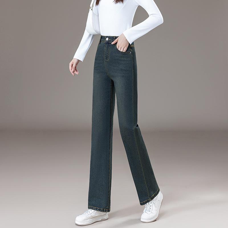 

Women s Elastic Straight Leg Jeans - Petite, Plus Size, Loose Fit for Spring & Autumn 31
