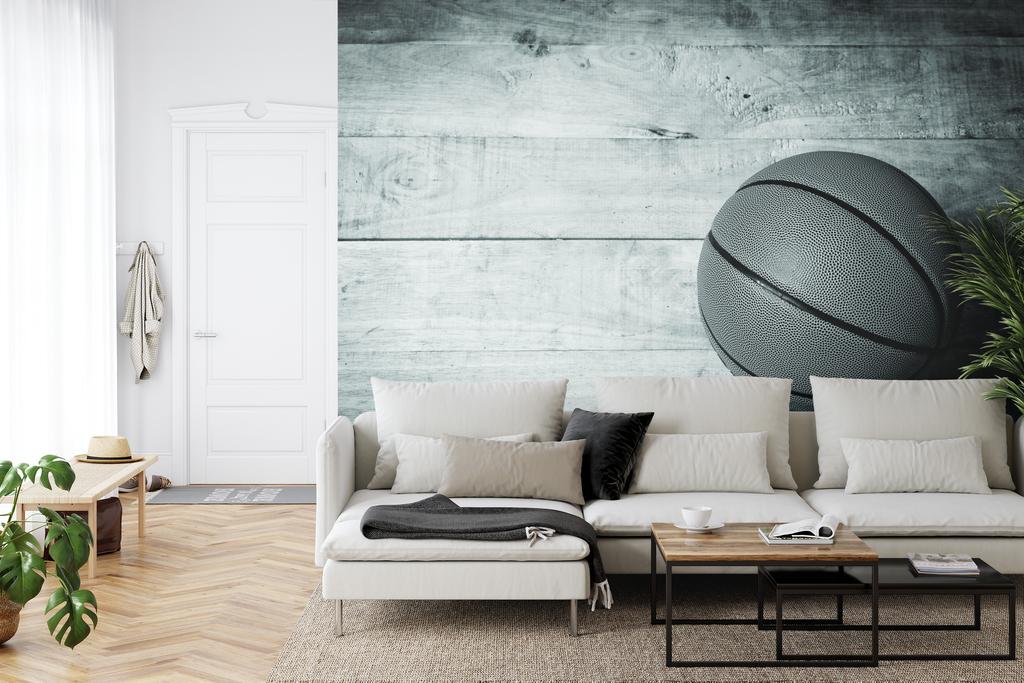 Photomural Basketball Ball On A Background Of Boards Smooth Vinyl 360x240