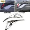 For Toyota C-HR CHR 2018- Chrome 2PCS Rear Fog Lamp Bumper Light Cover Trim