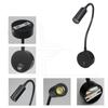 Bettleselampe Variabel biegsam 3W LED Buchlampe Warmweiß Wand Nachtlicht 90-260V Leuchten Spot LED