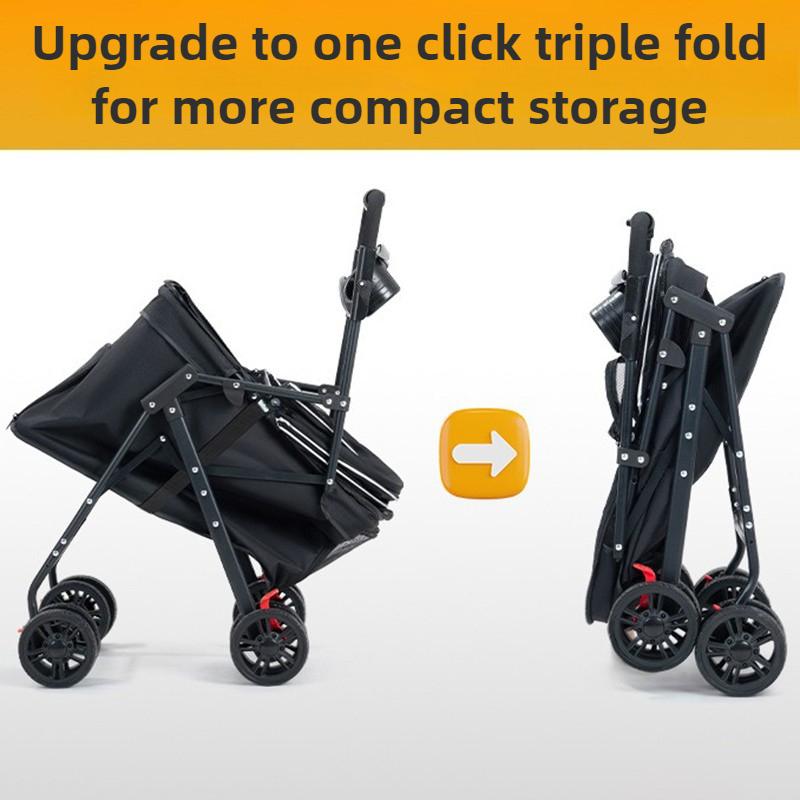 Outdoor Large Foldable Dog Pet Stroller Teddy Medium Luxury Dog Strollers Lightweight Cat Trolley with Wheel Pets Products