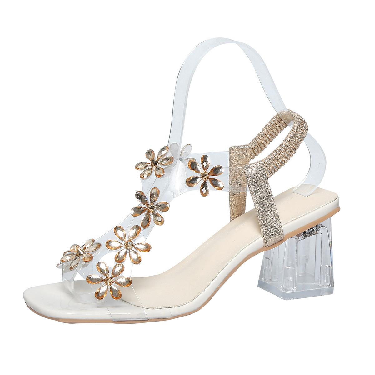 

Босоножки со стразами женские весна-лето новые прозрачные хрустальные толстые каблуки средние каблуки высокие каблуки подходят для повседневных знакомств фото 37