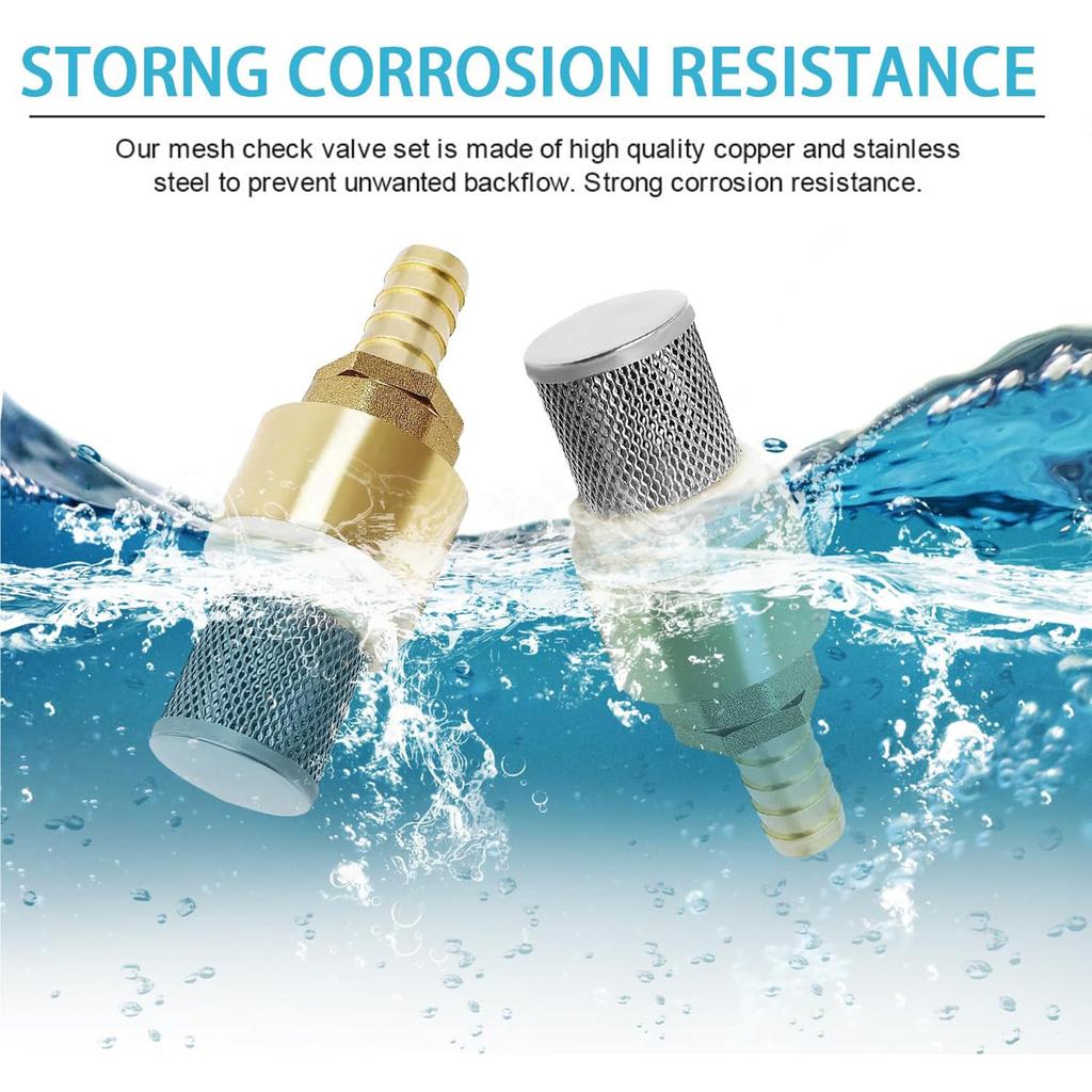 Check Valves 1/2 Inch Brass Foot Valve With Hose Connection Backflow Prevention Brass Check Valve Filter Bottom Valve