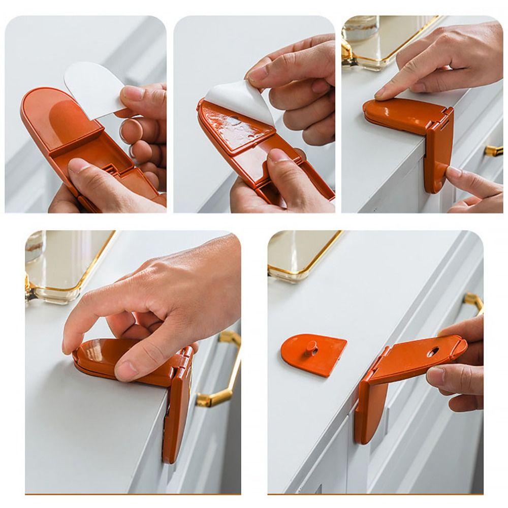 Anti Pinch Hand Cabinet Lock Self-Adhesive Security Protection Lock Useful Safety Lock  Baby