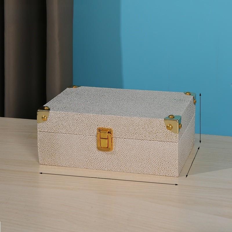 Desktop Wooden Organizer Box With Lid For Home Office Accessories Storage Gift