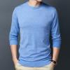 Dünner Pullover mittleren Alters Herren Rundhals Langarm-T-Shirt Pullover Trendy Frühling und Herbst Jugendpullover Herren Wollpullover