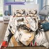 Saint Seiya Seiya Thema Bettwäsche-Set, 1 Bettbezug & 2 Kissenbezüge, Heimdekoration, Perfektes Geschenk für Anime-Fans
