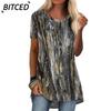 Women's Fashion Casual Short Sleeve O-Neck Blouses & Shirts