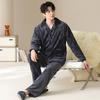 Coral fleece pajamas men's winter thickened fleece simple flannel warm can be worn outside autumn and winter loungewear suit