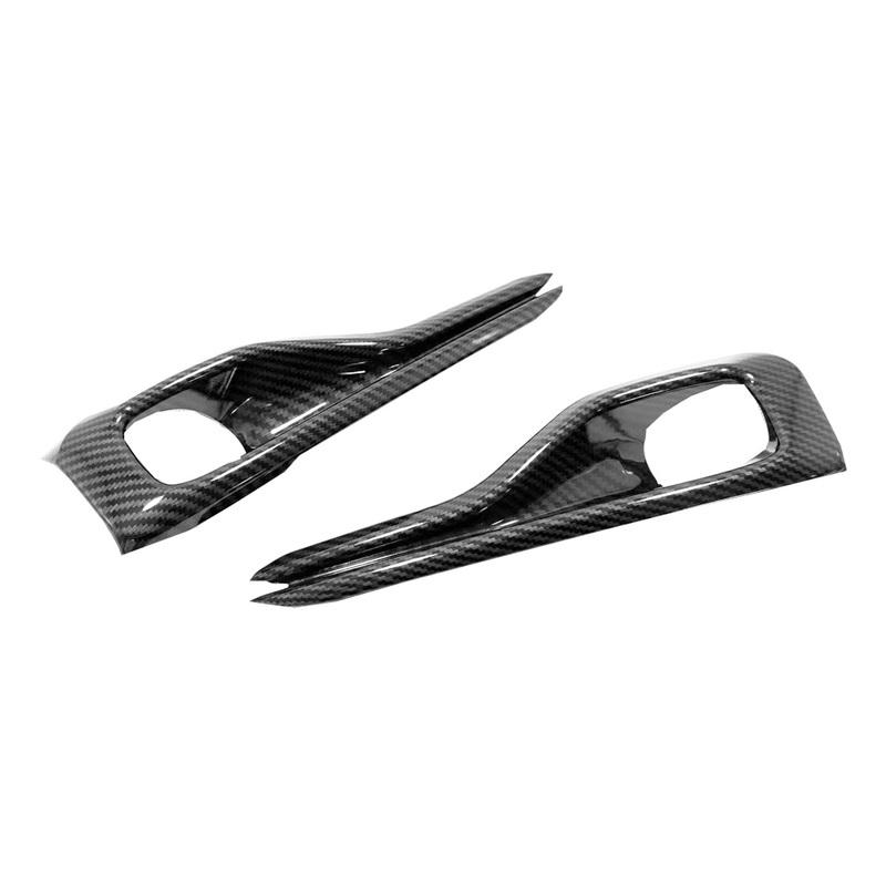 For Ford Focus     Car Styling Eyebrow ABS Chrome/Carbon Fiber Cover Trim Head Front Fog Light Lamp Frame 2PCs