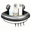 Shower Shelves Suction Cup With Hooks Storage Shower Shelf Corner Wall Rack For Home Bathroom Kitchen Towel Shampoo Body Wash