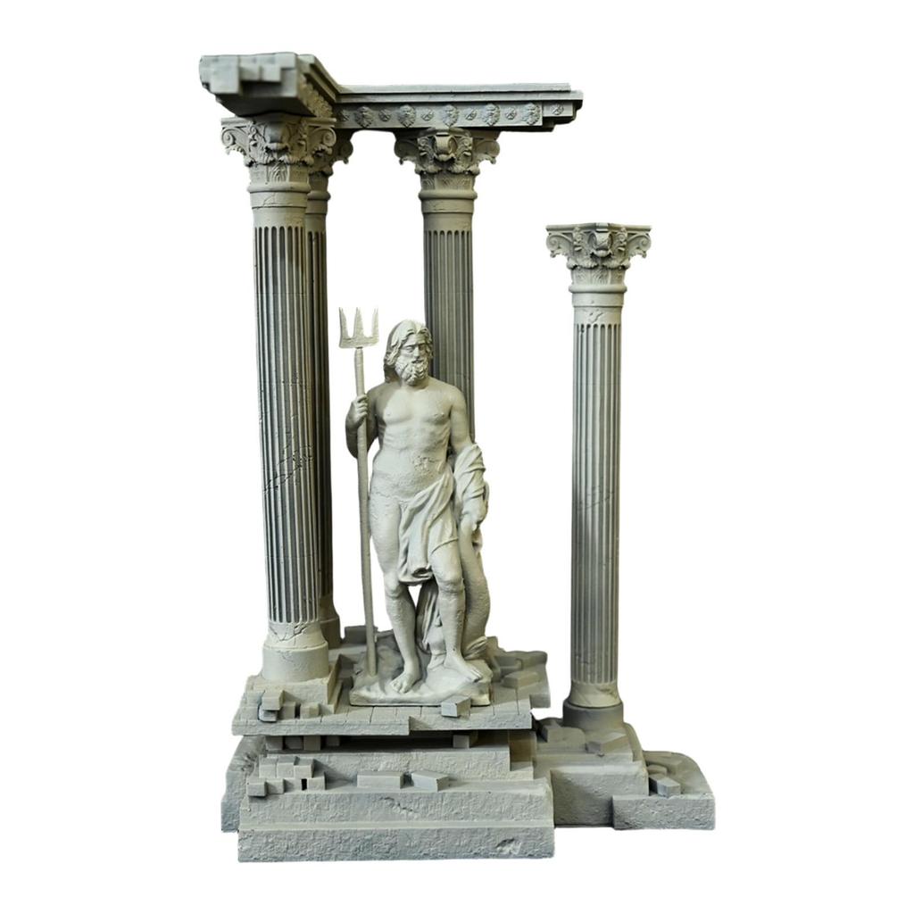 Small Aquarium Hideout Rocks Resin Roman Column Ornament for Fish Tank Decoration Underwater Scene