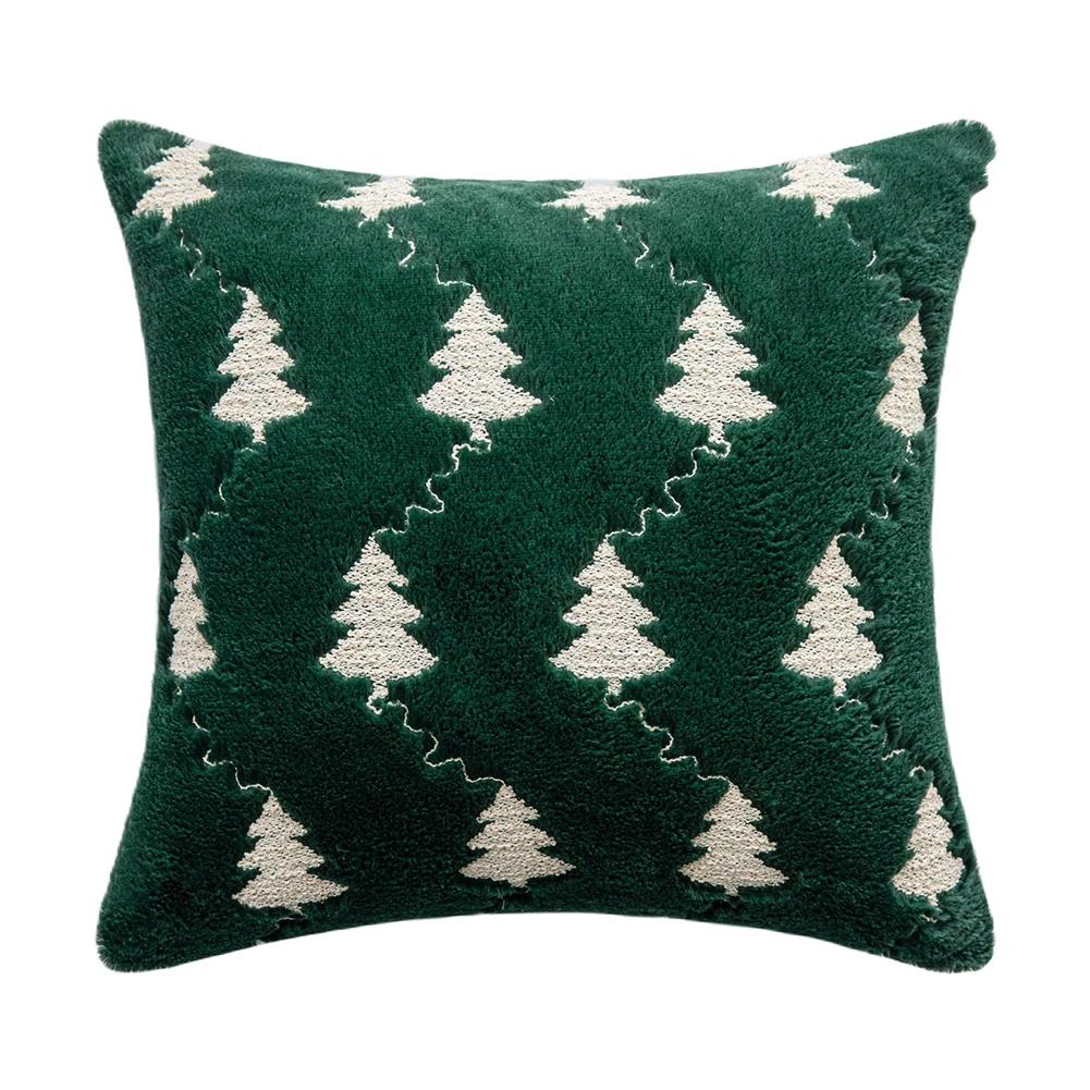 Para cama para sala de estar decoração de natal travesseiro árvore de natal fronha aconchegante noites quadradas capa de almofada