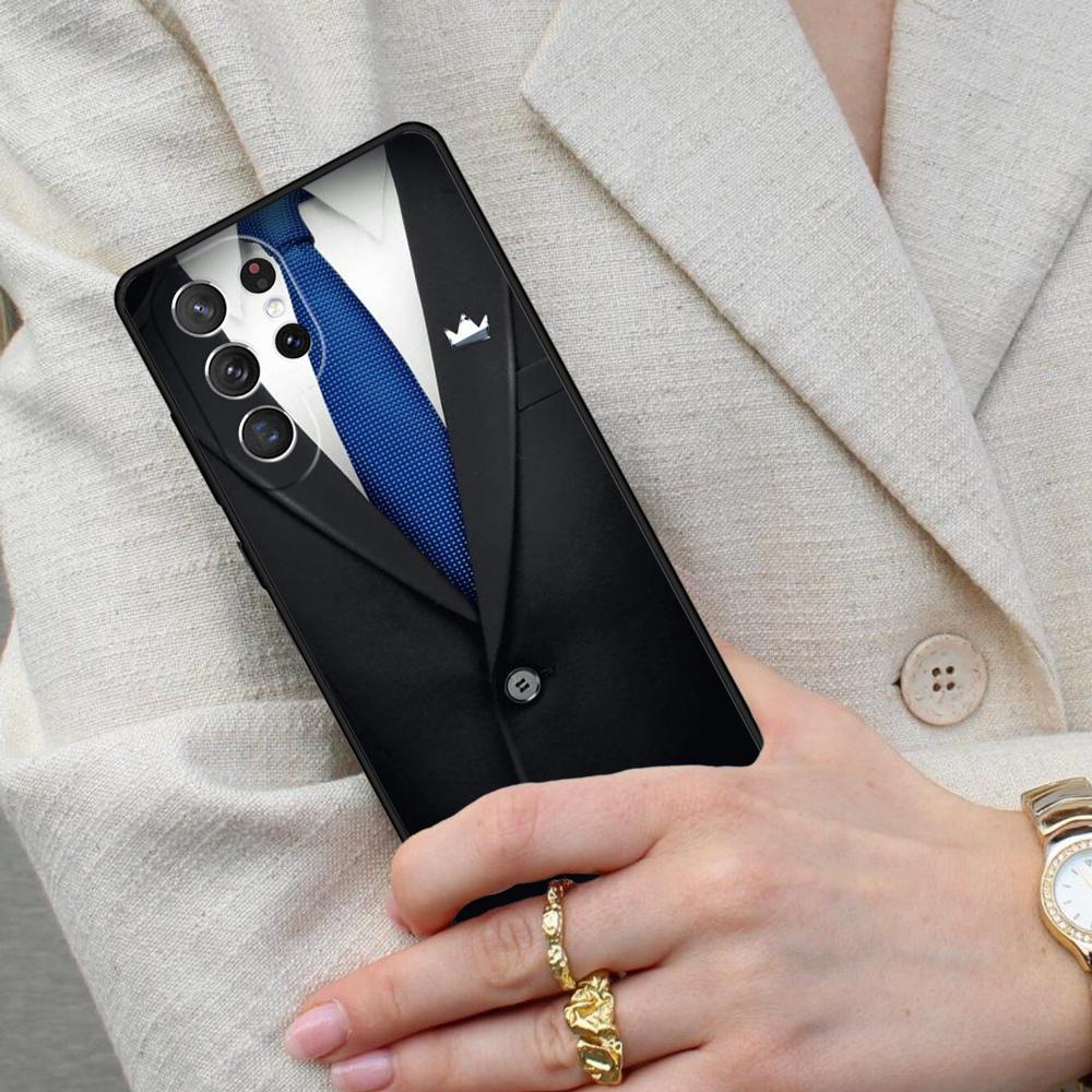 Man Suit Shirt Tie Cell Phone Case for Samsung Galaxy S26 Ultra S25 S24 S23 S22 S21 S20 Note10 Cover