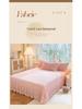 New Elegant Matte Milk Velvet French Lace Princess Style Bedspread Set