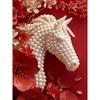 Set Pittura Perle Fai-da-te Modello Cavallo Bianco Decorazione Casa Diamanti Adesivi Fatti a Mano Tela Creativa Pittura Perle Artigianato Regalo Perfetto