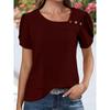 JPNTKY Women's Fashion Casual Short Sleeve Blouses & Shirts