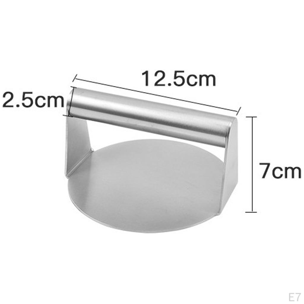 Burger Press Heavy Smash Meat Round Stainless Steel Kitchen Utensil Machine