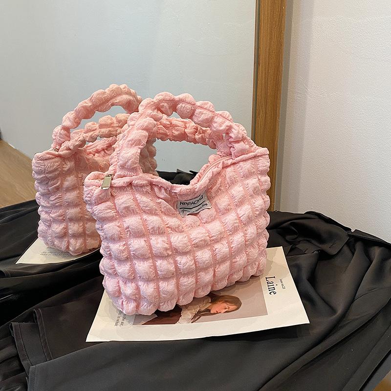 Cream Puff Doudou Bag New Women's Bag Fashion Sweet Handbag Small Square Bag Small Bag