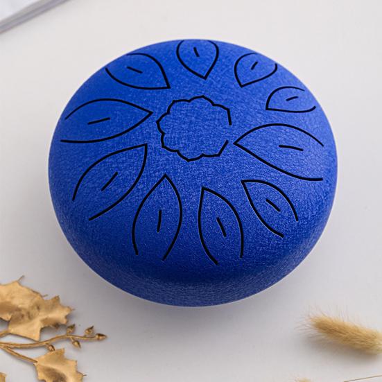 6-Inch Steel Tongue Drum with Mallets Note Stickers 11 Notes C Key Meditation Yoga Sound Therapy Hand Pan Drum Musical Percussion Instrument