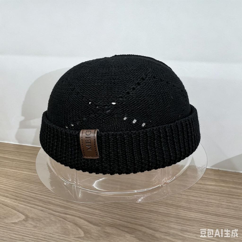 Knitted Landlord Hat Men'S Spring And Summer Thin Ruffian Handsome Melon Fur Hat Women'S Street Versatile Face Small Fashion Trendy Hat