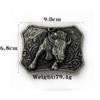 Western Cowboy Tang Dynasty Grass Pattern Alloy Belt Buckle