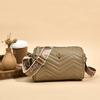 Leather women's bags autumn and winter new fashion embroidered thread shoulder messenger bag first layer cowhide pillow bag