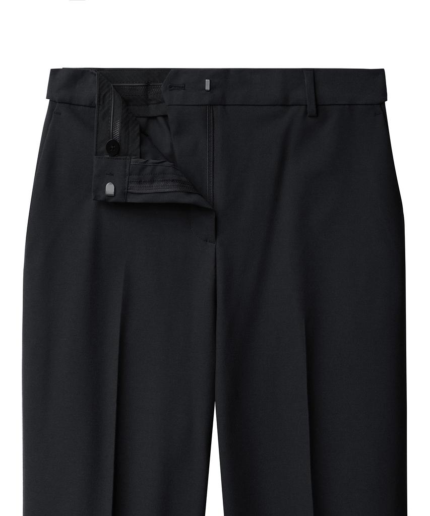 MUSINSA STANDARD WOMAN Women'S Straight Hidden Banding Slacks [Black]