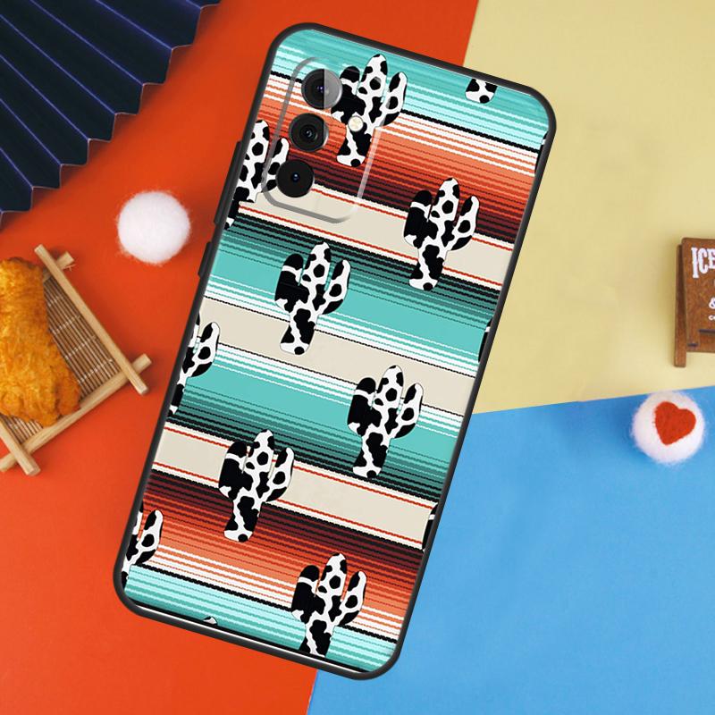 Boho Botanical Leaf Cow Cactus Case For Samsung Galaxy A54 A34 A14 A55 A35 A33 A53 A13 A23 A17 A06 A16 A56 A36 A52 A32 A15