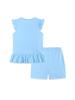 Girls' Unicorn Print Shorts & Top Set - European/American Style, Cute Summer Outfit