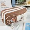 Traditional Pencil Case With Polyester Fabric And Cute Pins For Students And Office Use