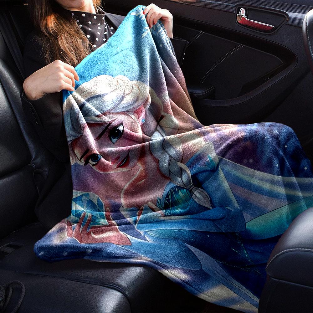 Elsa'S Winter Magic Blanket Soft Throw Blanket For Home Bedroom Bed Sofa Travel Office Solid Christmas Blanket