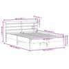 VidaXL Bed Frames and Headboard White 140x190 Cm Solid Pine Wood, Bed, Bedroom Furniture, Wooden Bed, Bed 3306901