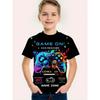 Ubrania Dziecięce Chłopięce Halloween Rekin Dynia Nadruk Chłopięcy T-shirt Krótki Rękaw Kreskówkowy Graficzny T-shirty O-Neck Odzież Dziecięca