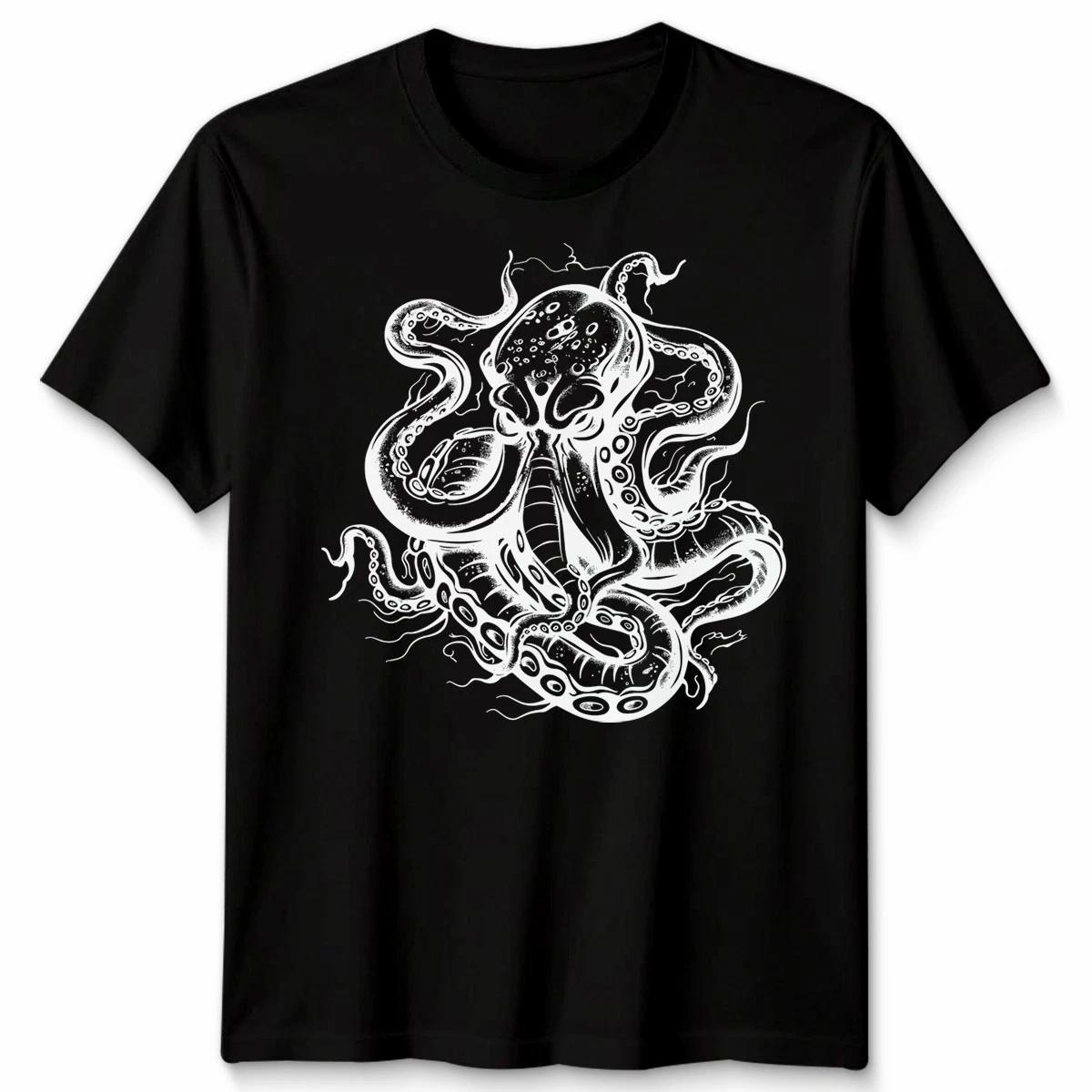 Octopus Marine Life Animals mens T-Shirt Womens Tee Graphic Unisex Tee L